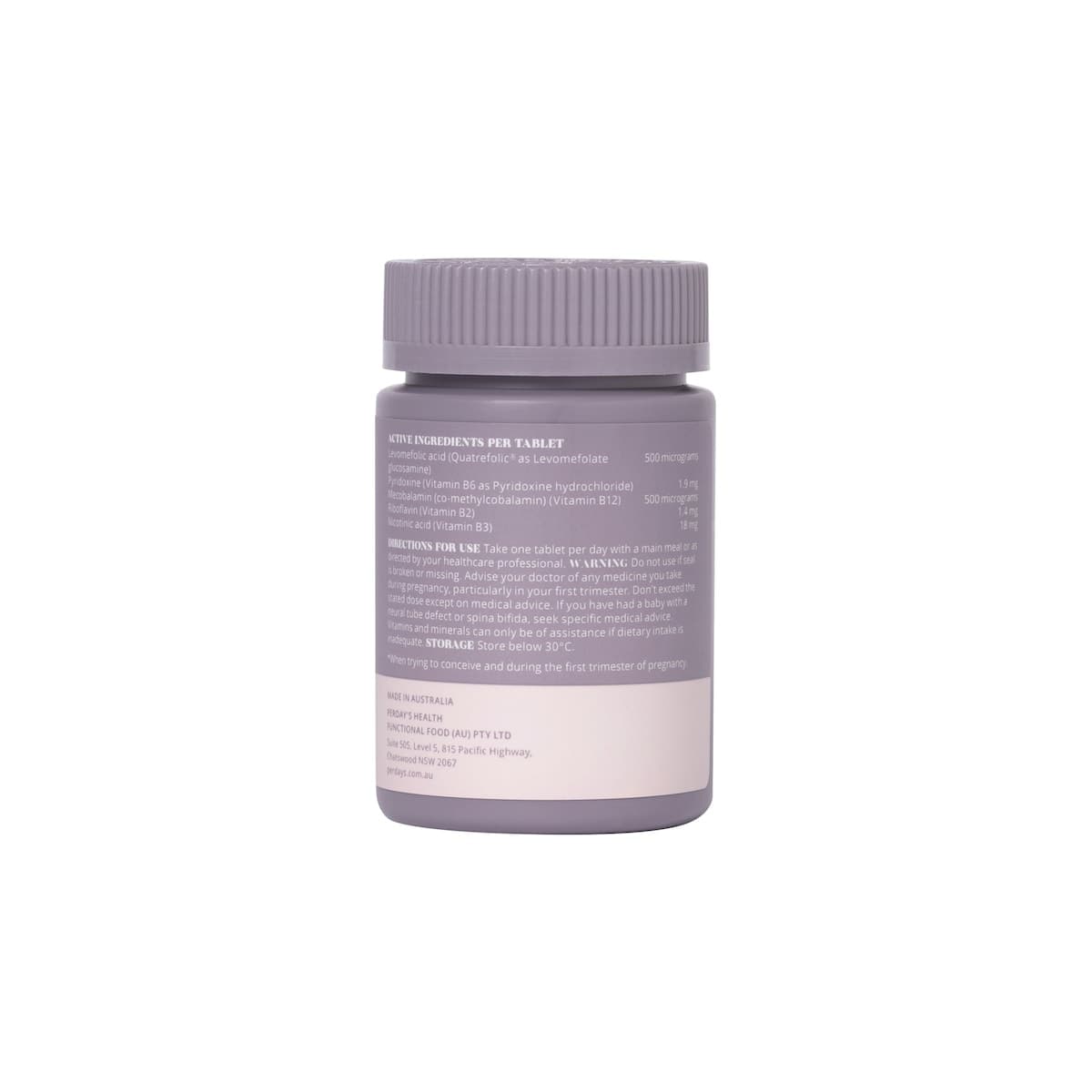 Thumbnail Perdays Preconception Activated Folate & B-Vitamins 60 Tablets