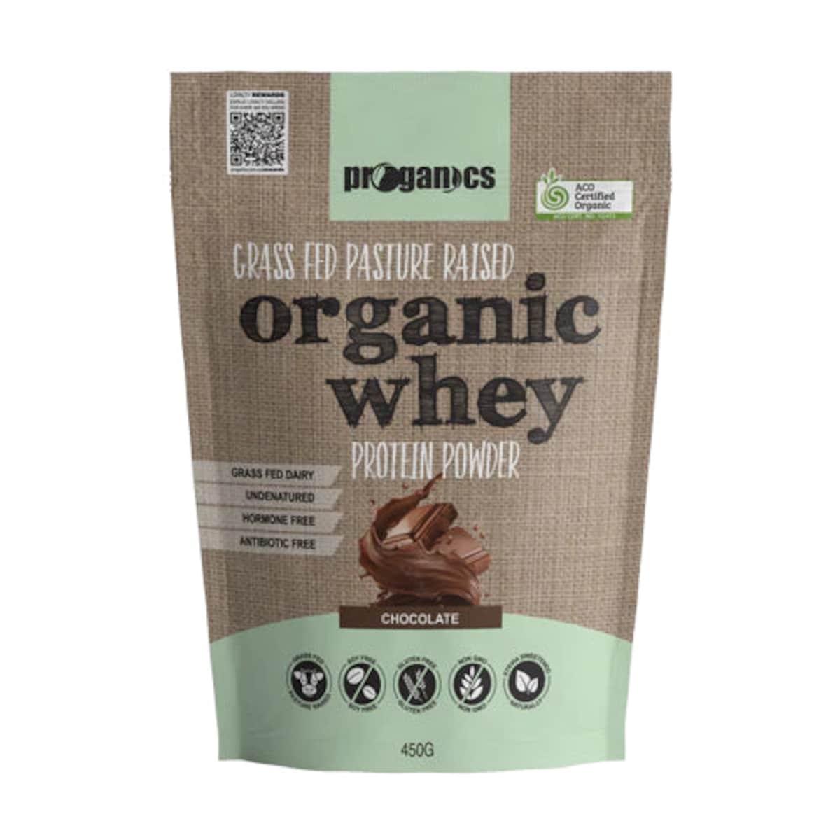 Thumbnail Proganics Organic Whey Protein Chocolate 450g