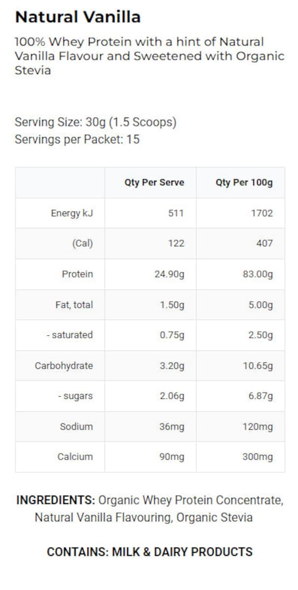 Thumbnail Proganics Organic Whey Protein Vanilla 450g