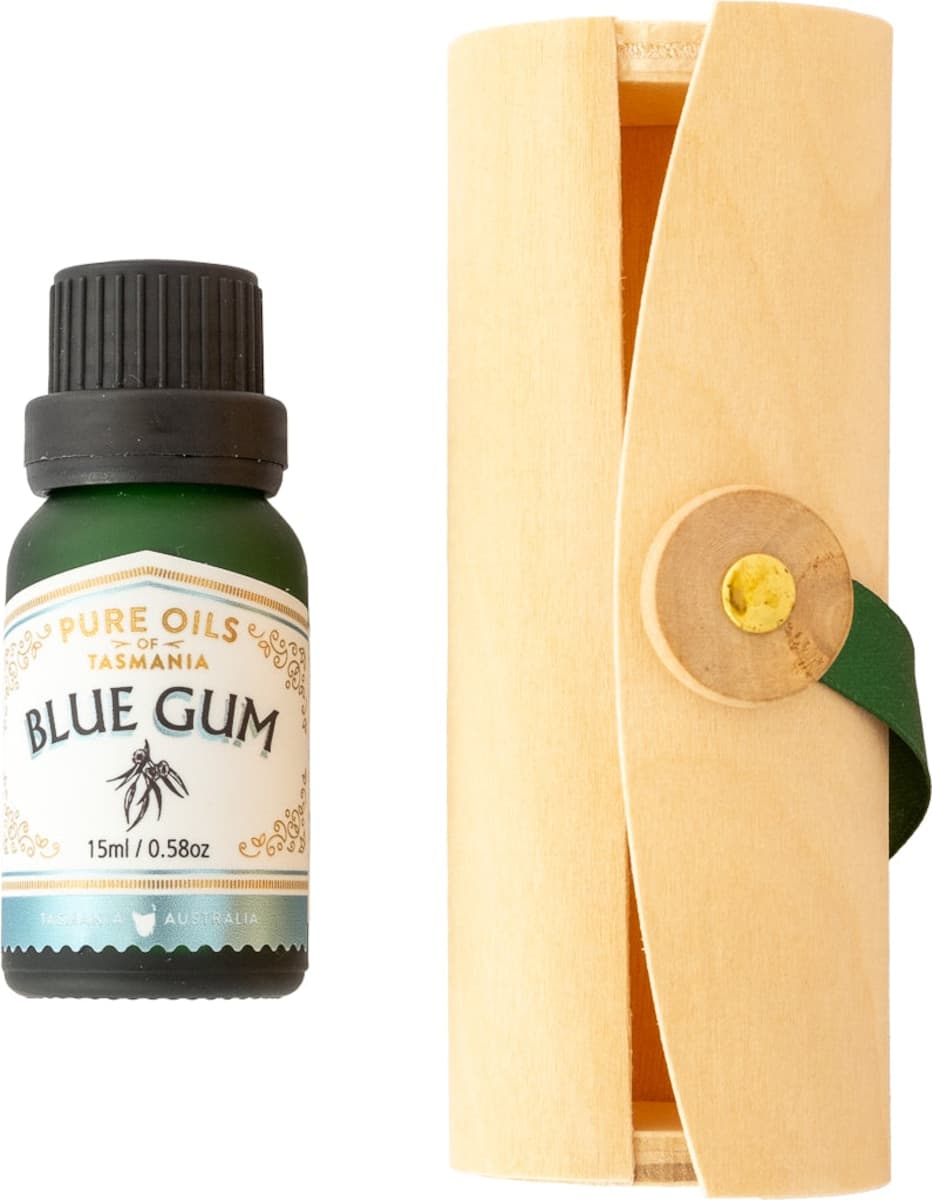 Thumbnail Pure Oils of Tasmania Blue Gum Pure Essential Oil in Bamboo Box 15ml