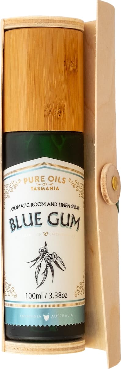 Thumbnail Pure Oils of Tasmania Blue Gum Room and Linen Spray in Bamboo Box 100ml