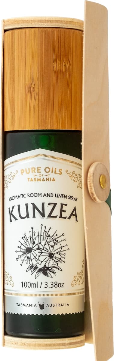 Thumbnail Pure Oils of Tasmania Kunzea Room and Linen Spray in Bamboo Box 100ml