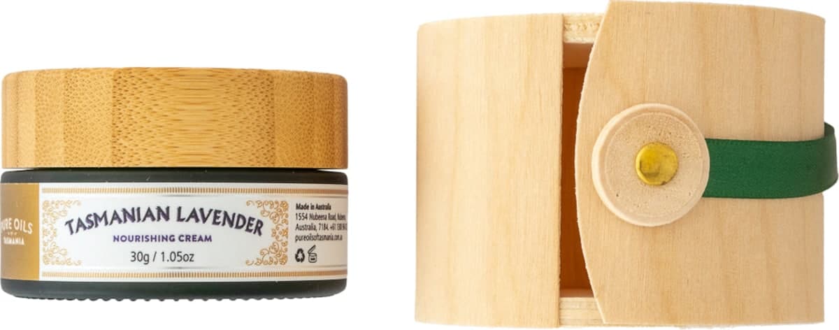 Thumbnail Pure Oils of Tasmania Nourishing Lavender Cream in Bamboo Box 30ml