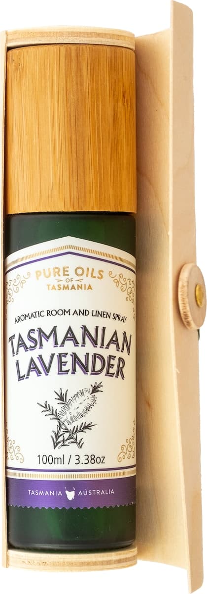 Thumbnail Pure Oils of Tasmania Lavender Room and Linen Spray in Bamboo Box 100ml