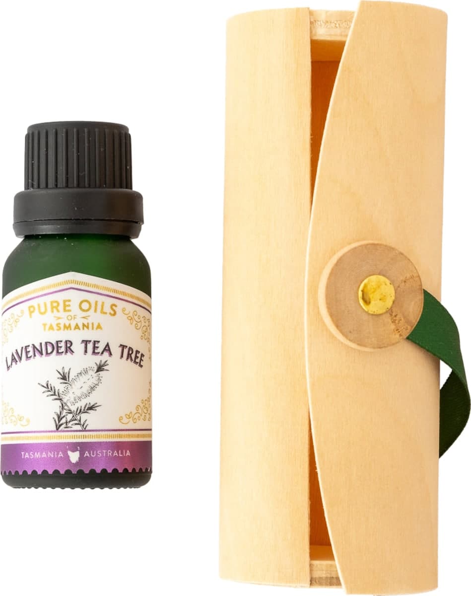 Thumbnail Pure Oils of Tasmania Lavender Tea Tree Essential Oil in Bamboo Box 15ml