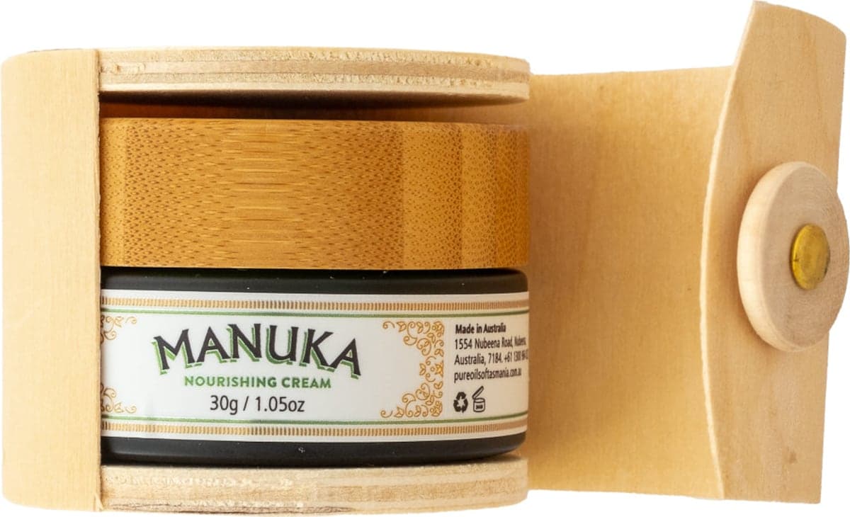 Thumbnail Pure Oils of Tasmania Manuka Nourishing Cream in Bamboo Box 30ml