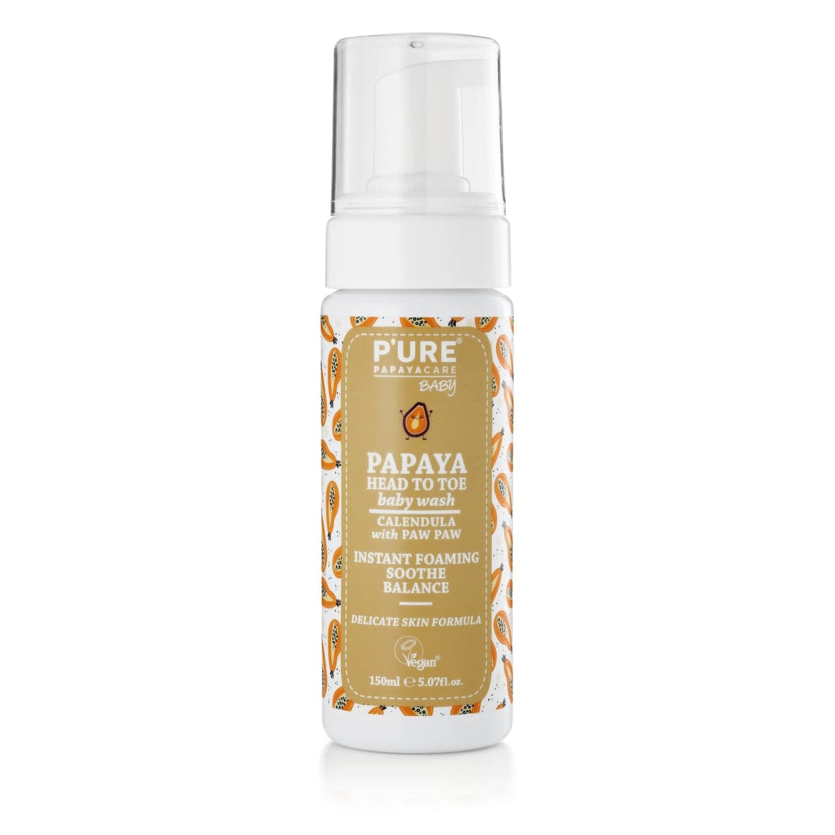 Thumbnail P'ure Papayacare Papaya Head to Toe Baby Wash 150ml