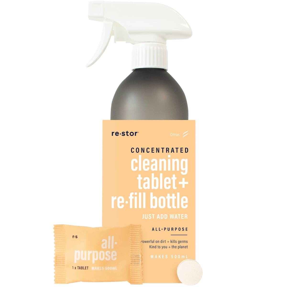 Thumbnail Restor Concentrated Cleaning Tablet + Refill bottle All Purpose Citrus