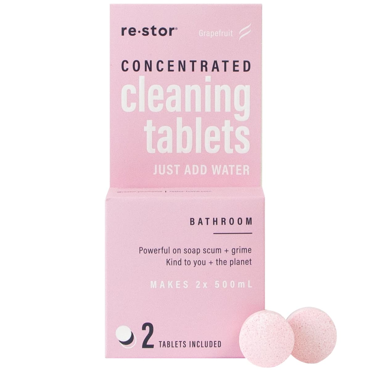 Thumbnail Restor Concentrated Cleaning Tablets Bathroom Grapefruit 2 Pack
