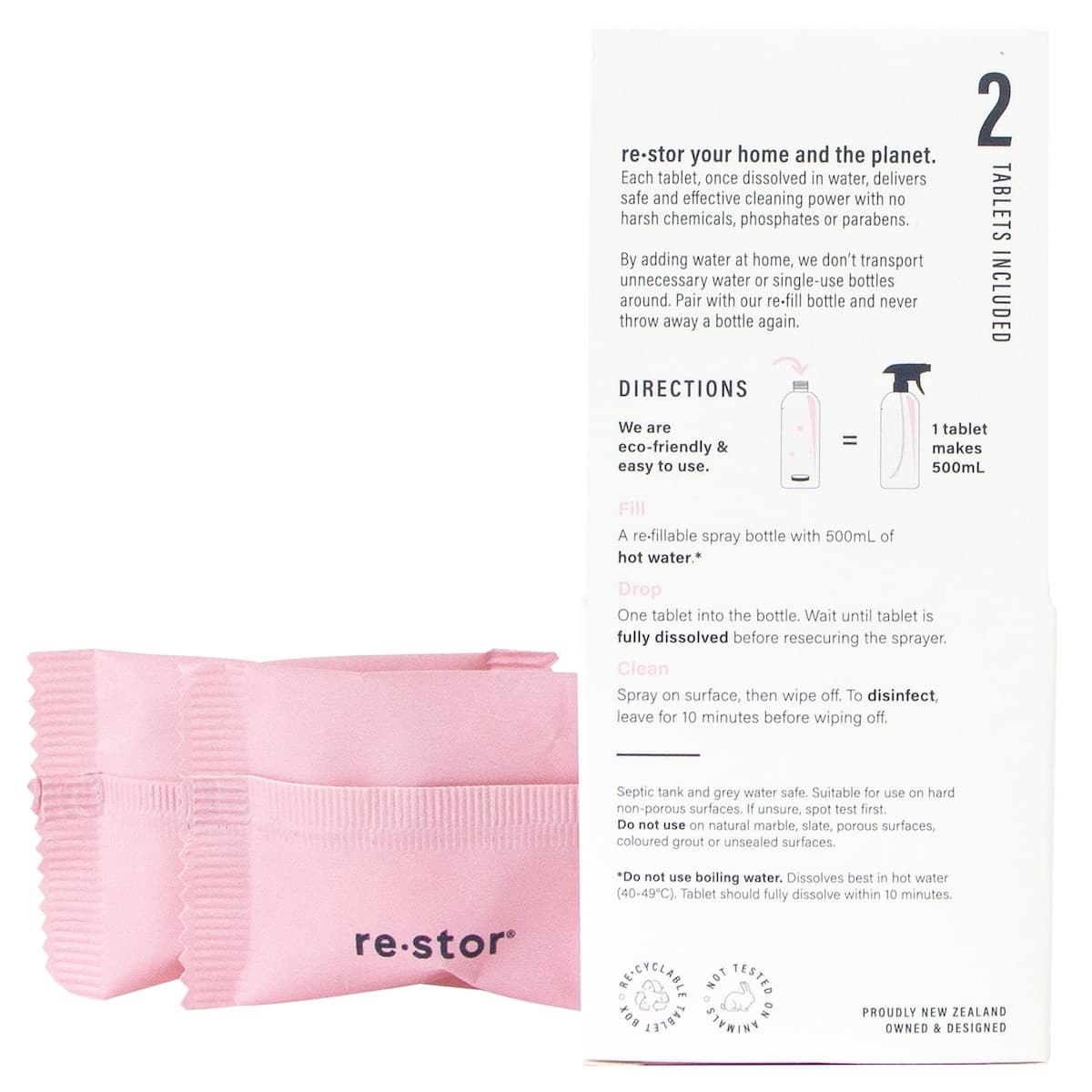 Thumbnail Restor Concentrated Cleaning Tablets Bathroom Grapefruit 2 Pack