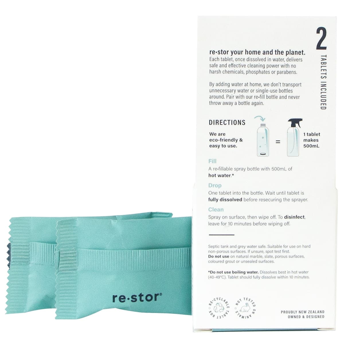 Thumbnail Restor Concentrated Cleaning Tablets Kitchen Aloe 2 Pack