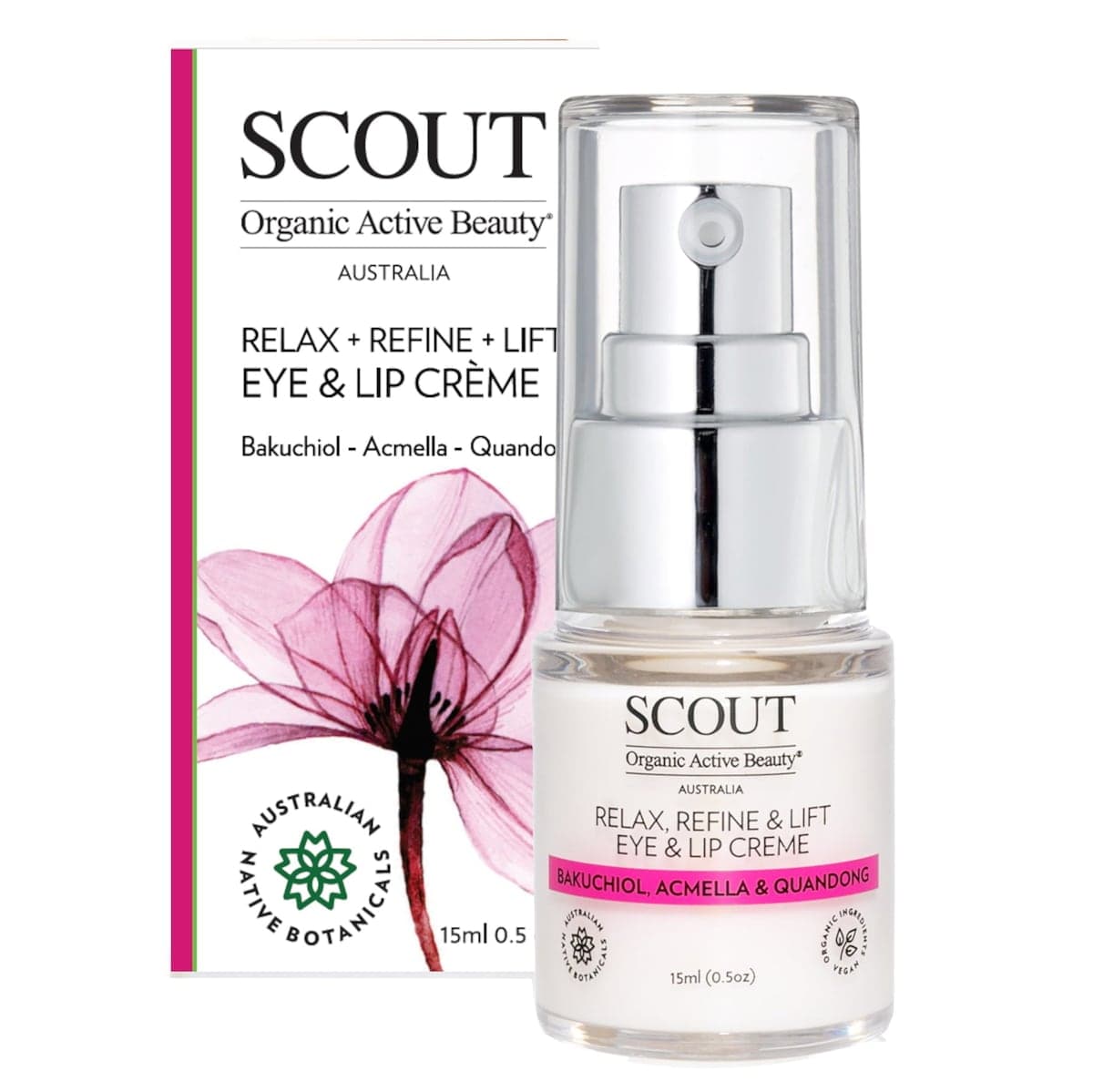 Thumbnail Scout Relax Refine Lift Eye and Lip Creme with Quandong Acmella Bakuchiol 15ml