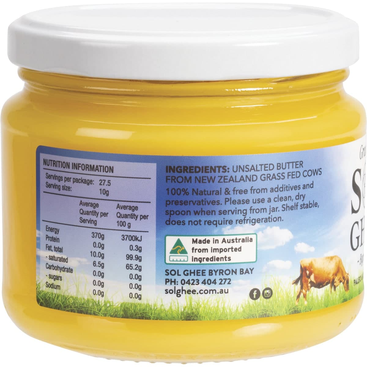 Thumbnail Sol Organics Grass Fed Ghee 275g