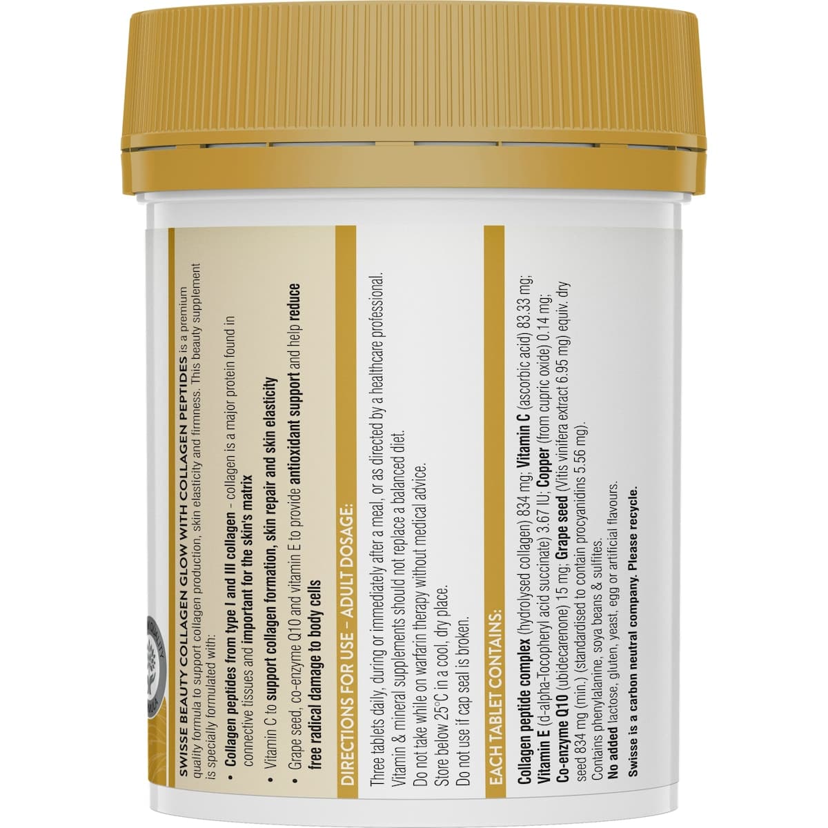Thumbnail Swisse Beauty Collagen Glow With Collagen Peptides 120 Tablets