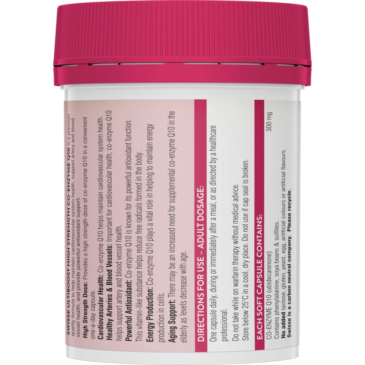 Thumbnail Swisse Ultiboost High Strength Co Enzyme Q10 300mg - 90 Capsules