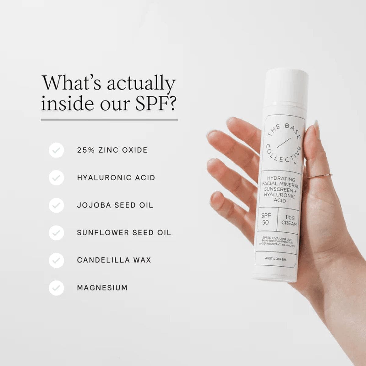 Thumbnail The Base Collective Hydrating Facial Mineral Sunscreen SPF50 110g