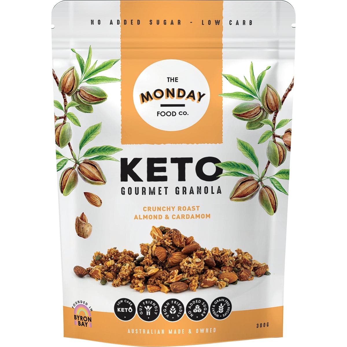 Thumbnail THE MONDAY FOOD CO Keto Granola Crunchy Roast Almond & Cardamon 300g