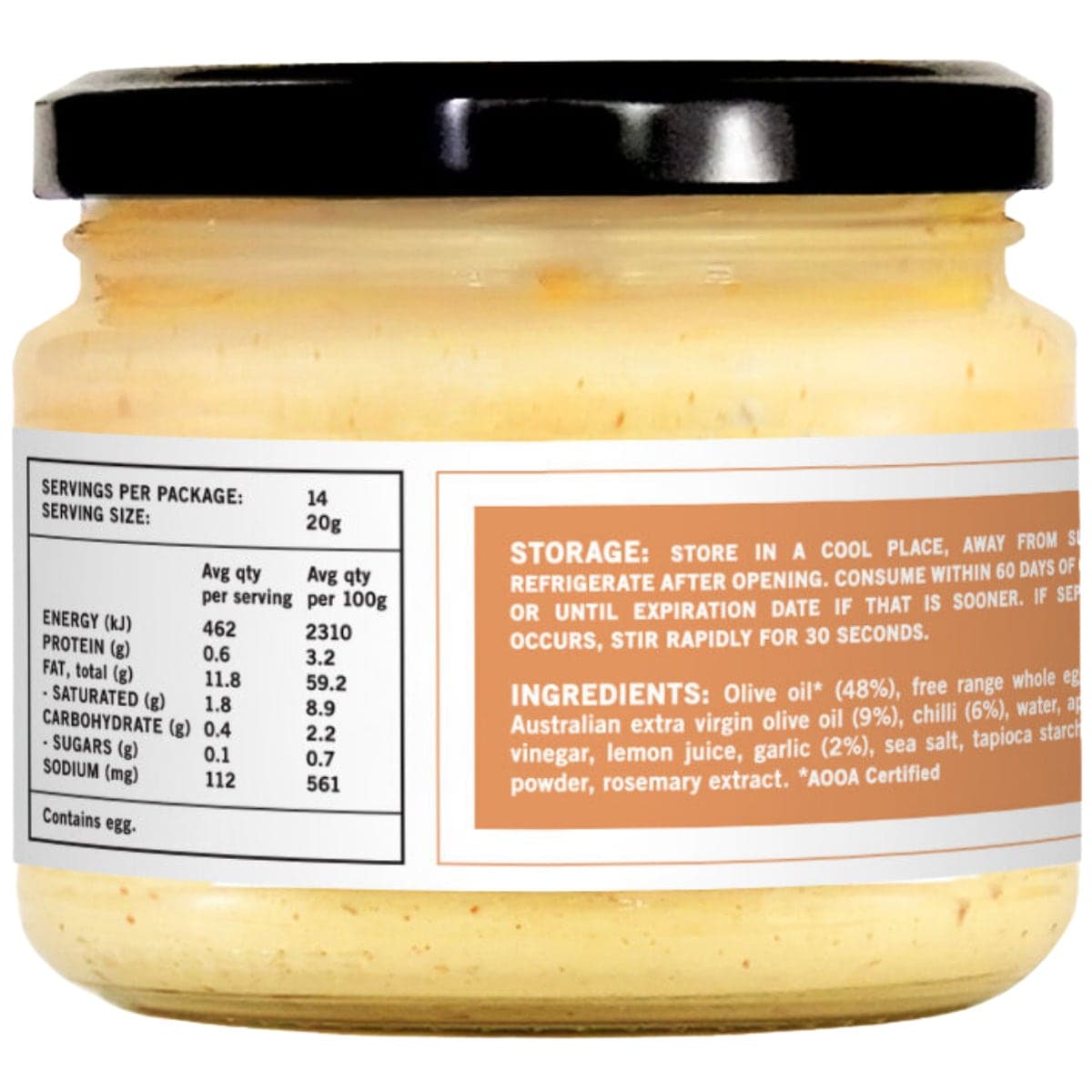 Thumbnail Undivided Food Co GOOD FAT Chilli Mayonnaise 280g