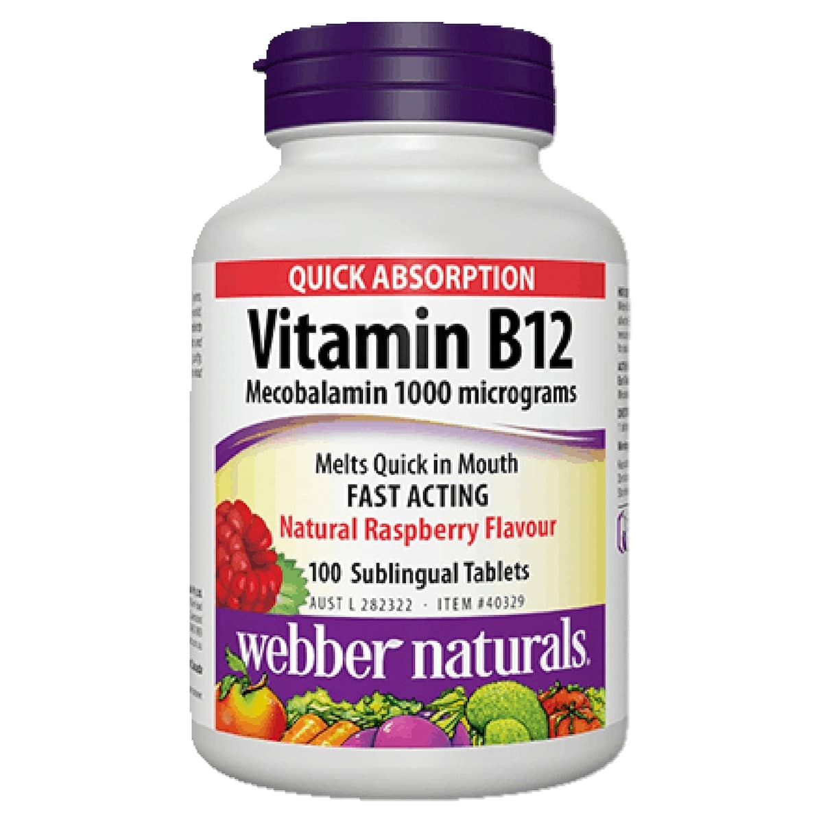 Thumbnail Webber Naturals Vitamin B12 Mecobalamin 1000mcg - 100 Tablets