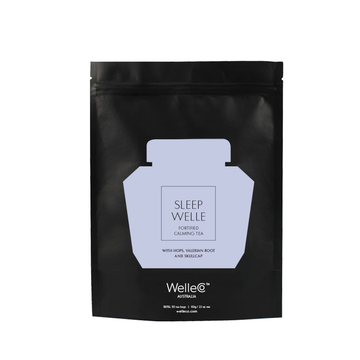 Thumbnail WelleCo Sleep Welle Calming Tea Refill Pouch 50 Tea Bags