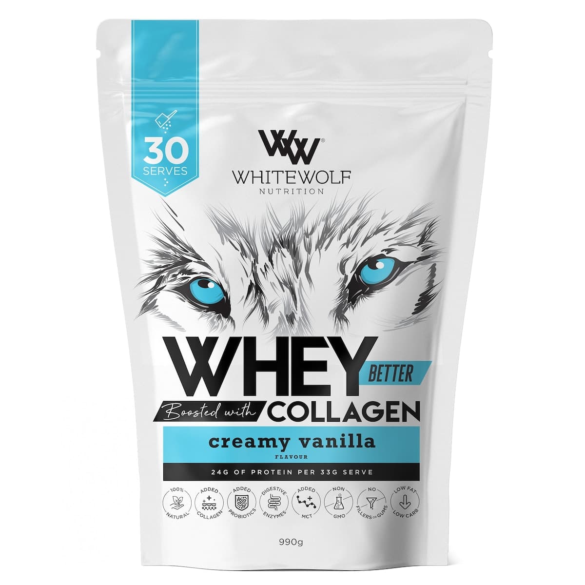 Thumbnail White Wolf Nutrition Whey Better Protein Creamy Vanilla 990g