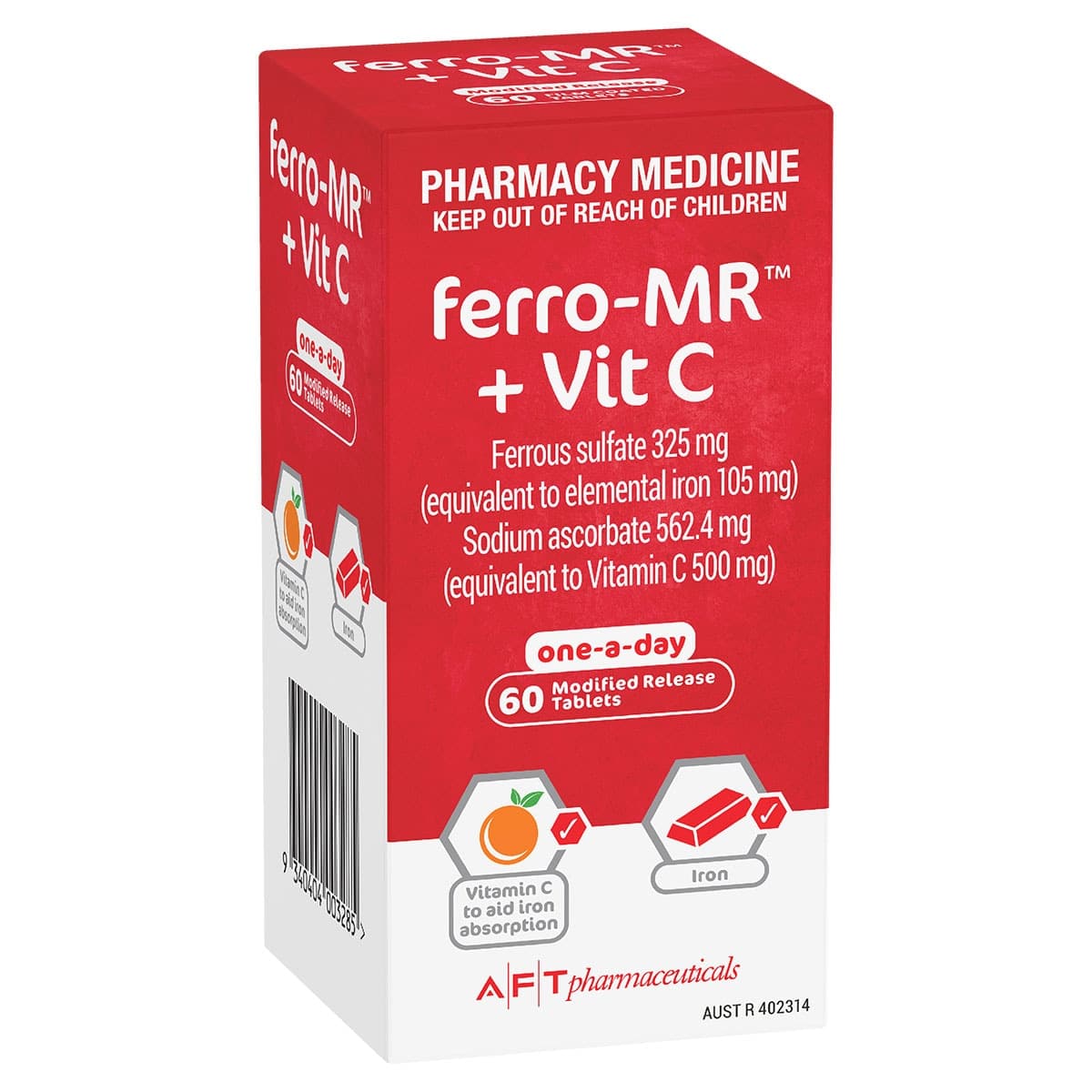 Thumbnail Ferro-MR Iron + Vitamin C 60 Tablets