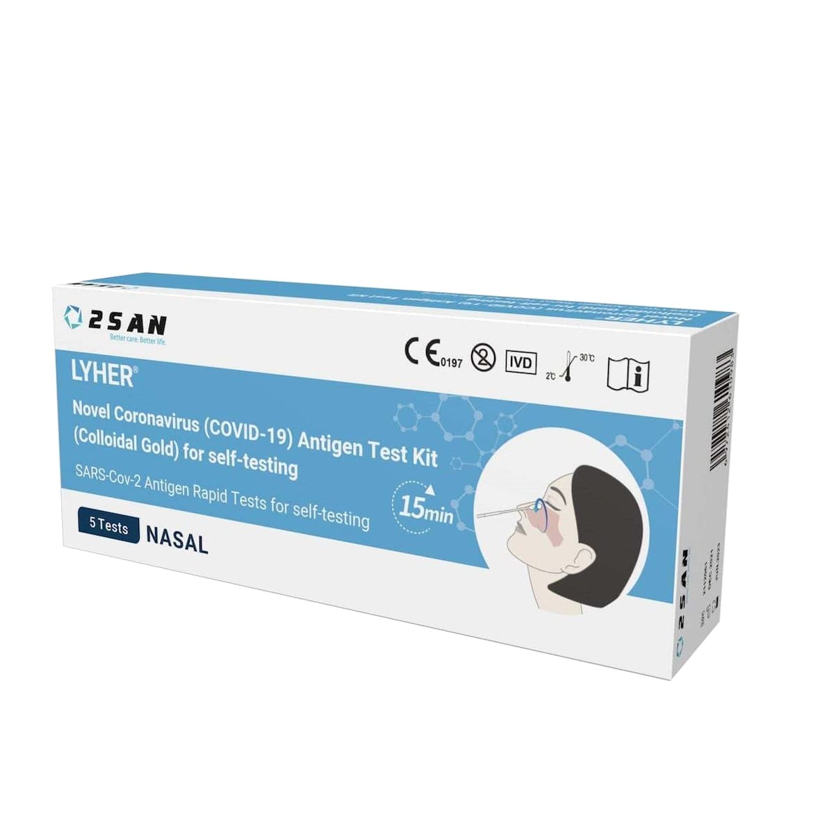 Thumbnail 2San Lyher Covid Rapid Antigen Tests 5 Pack x 4