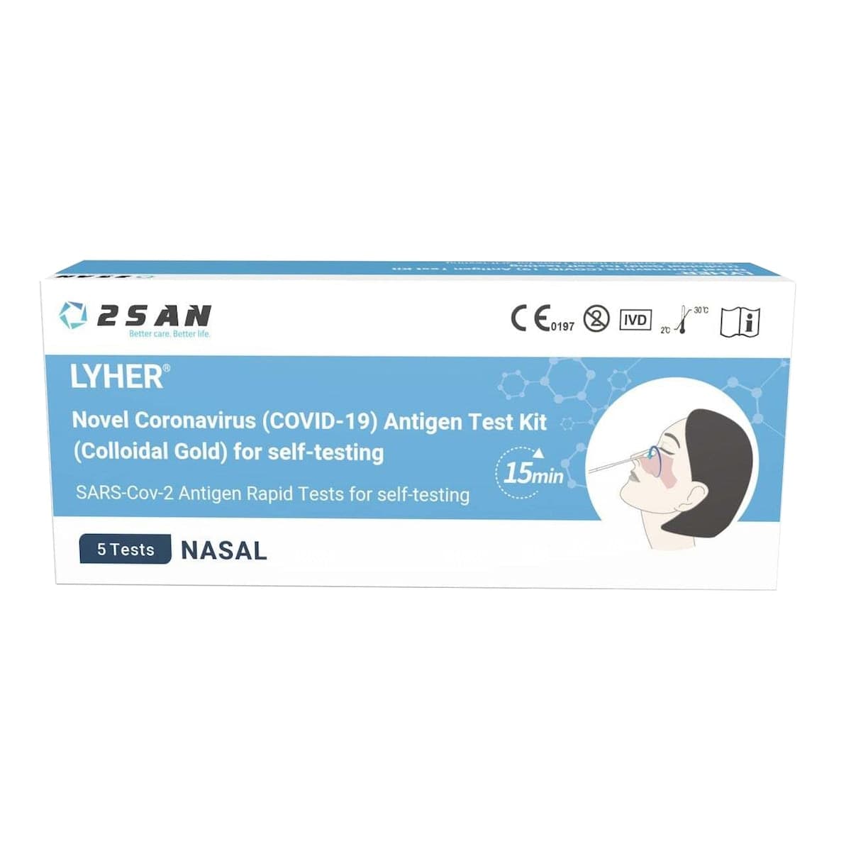 Thumbnail 2San Lyher Covid Rapid Antigen Tests 5 Pack x 4