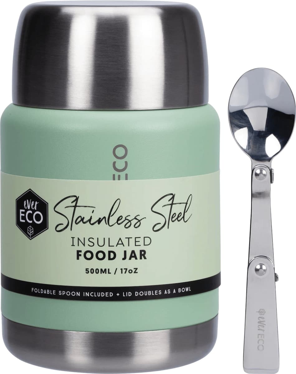 Thumbnail Ever Eco Insulated Stainless Steel Food Jar Sage 500ml