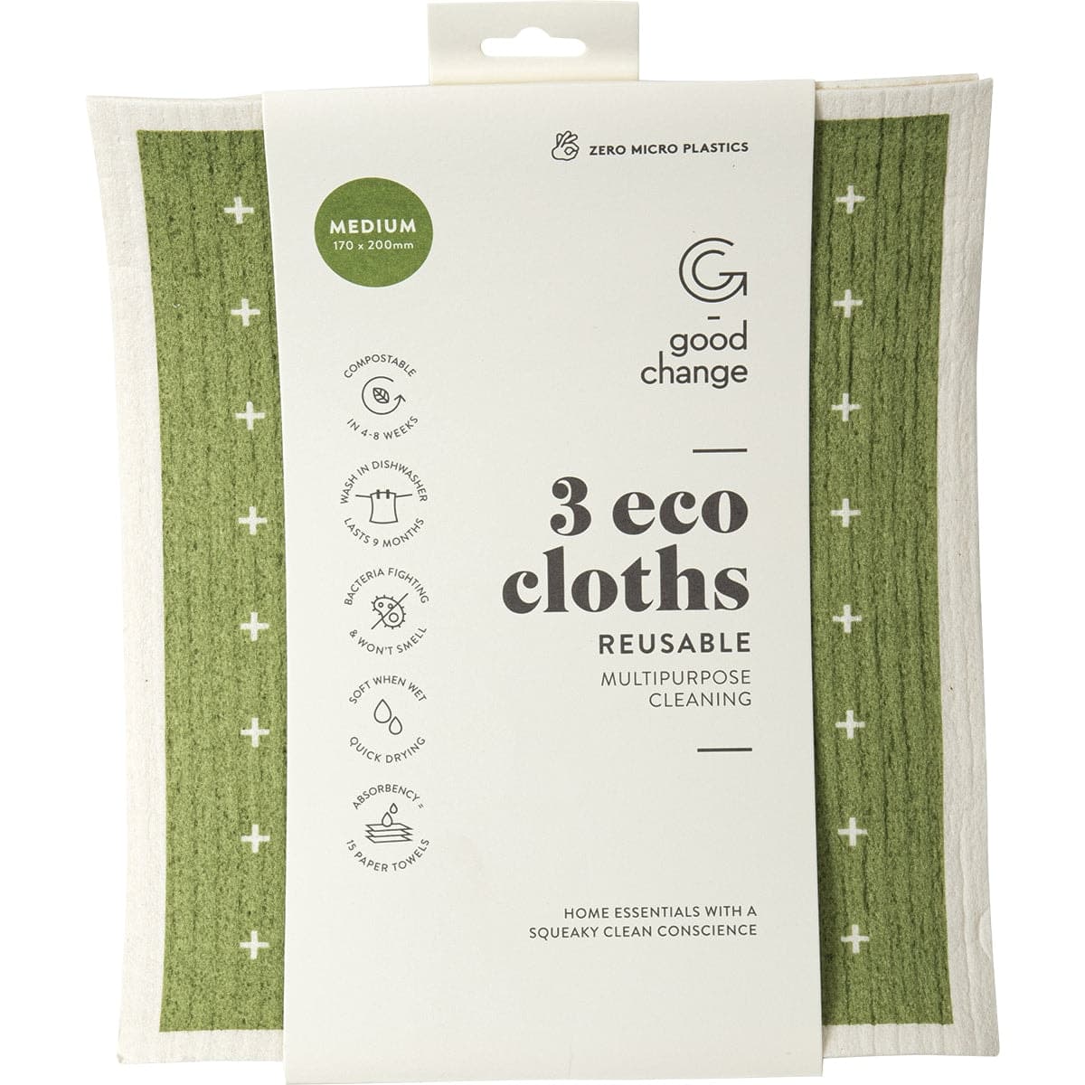 Thumbnail Good Change Store Eco Cloth Medium 3 Pack