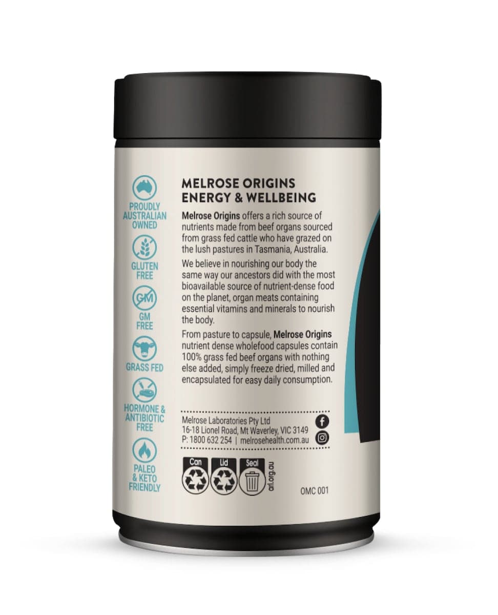 Thumbnail Melrose Origins Organ Meat Energy & Wellbeing 120 Capsules