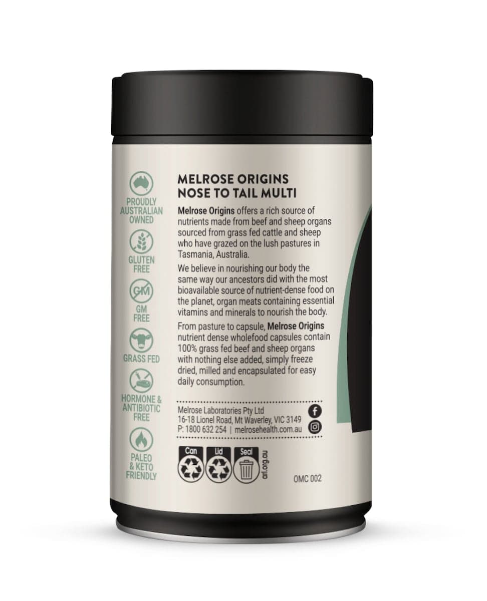Thumbnail Melrose Origins Organ Meat Nose To Tail Multi 120 Capsules