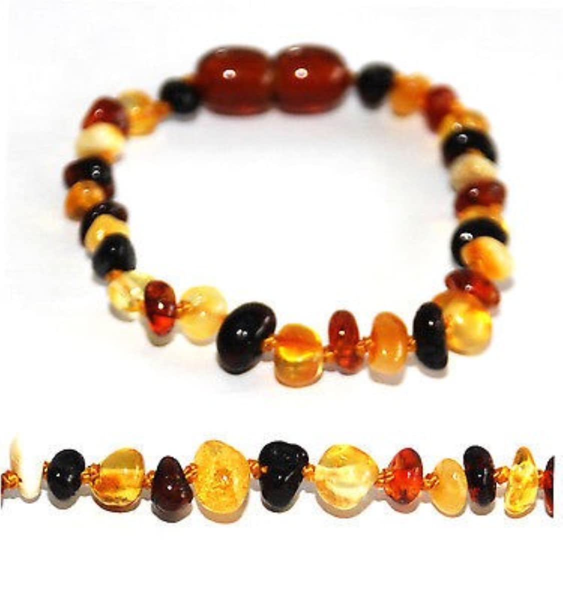 Thumbnail Nature's Child Amber Anklet/Bracelet Mixed Colours