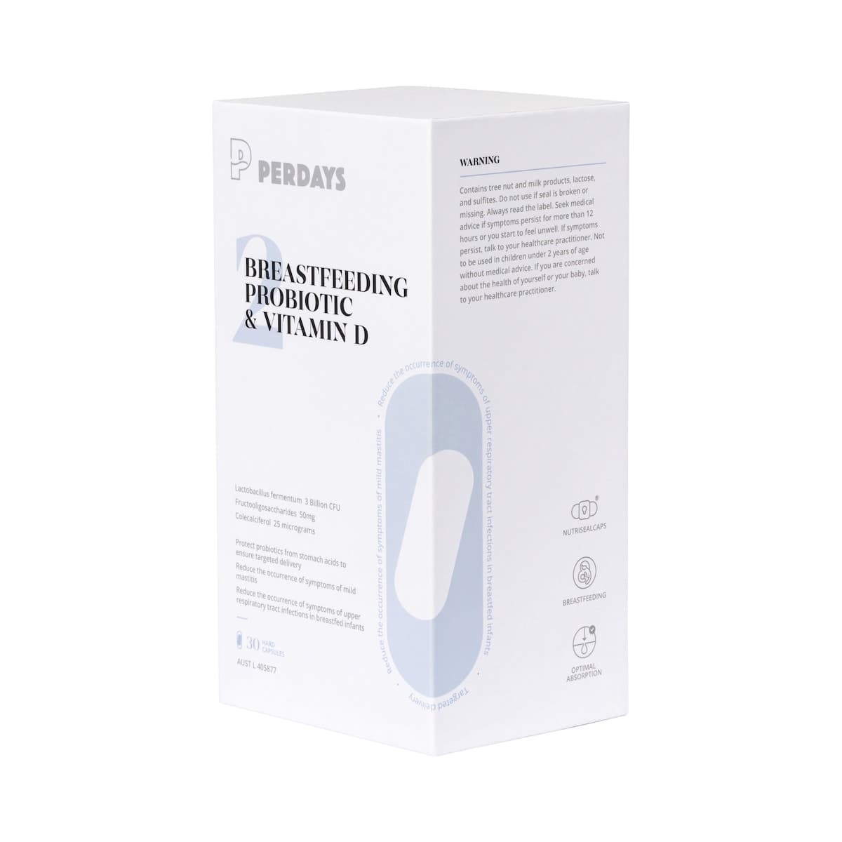 Thumbnail Perdays Breastfeeding Probiotic & Vitamin D 30 Capsules