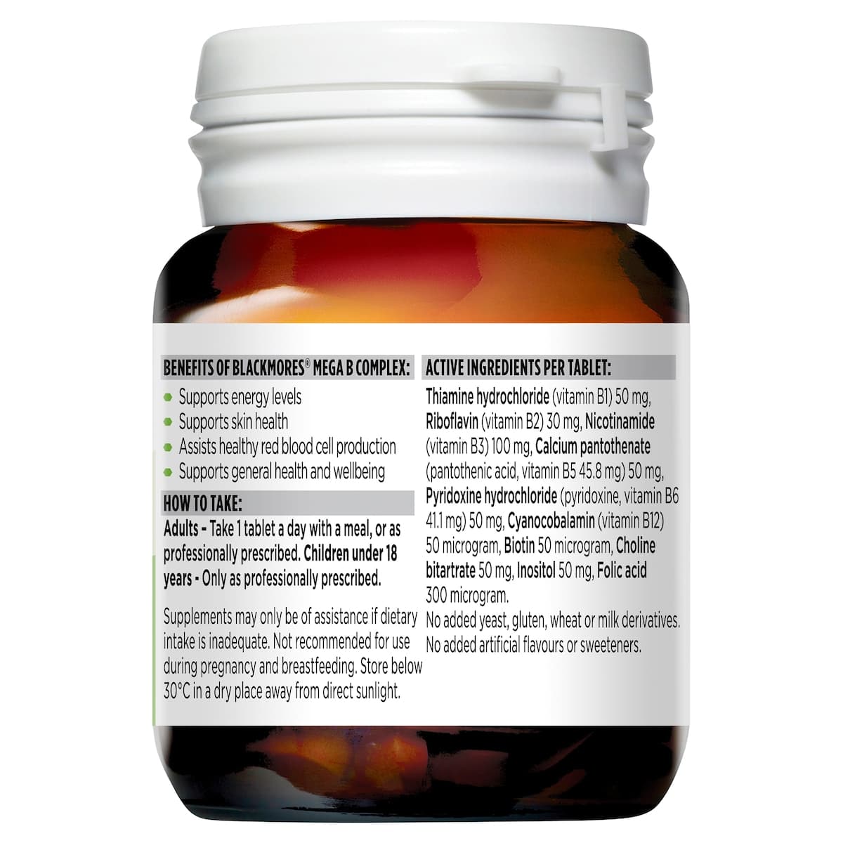 Thumbnail Blackmores Mega B Complex 31 Tablets
