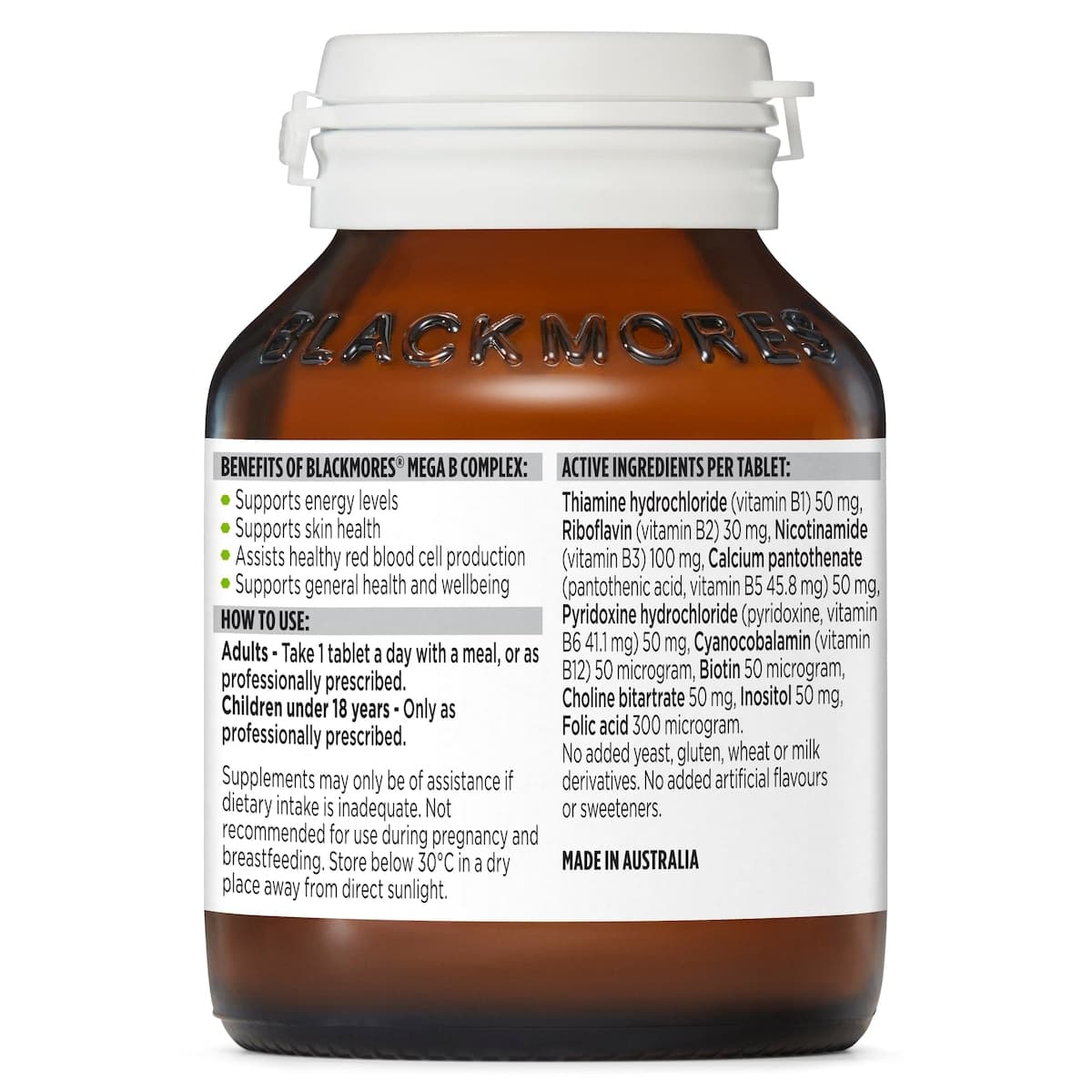 Thumbnail Blackmores Mega B Complex 75 Tablets