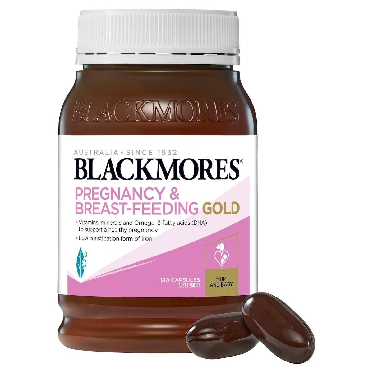 Thumbnail Blackmores Pregnancy & Breastfeeding Gold 180 Capsules