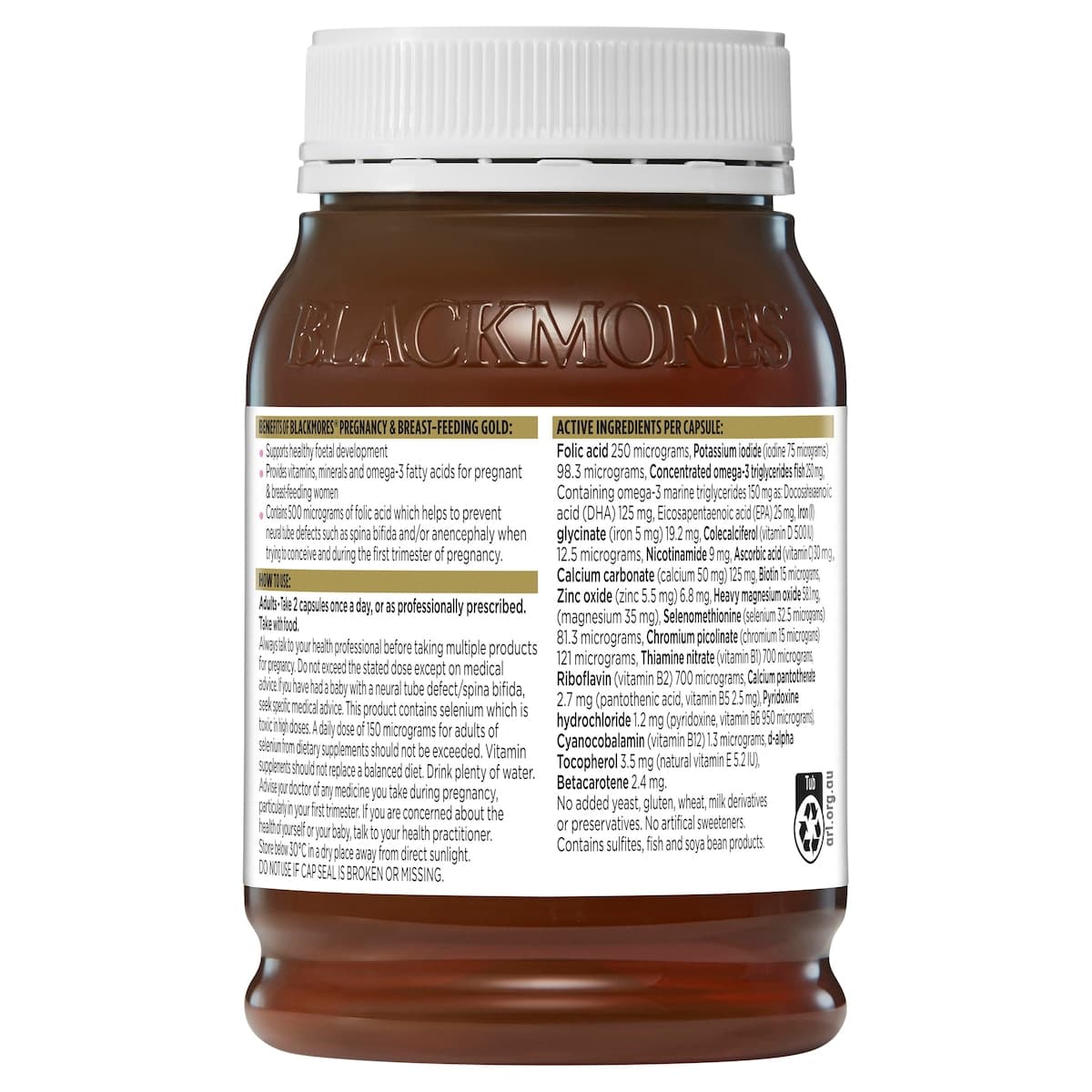Thumbnail Blackmores Pregnancy & Breastfeeding Gold 180 Capsules