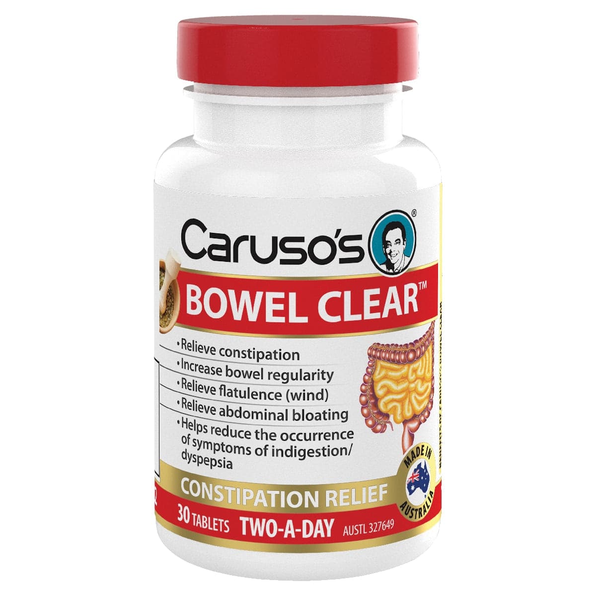 Thumbnail Carusos Bowel Clear Constipation Relief 30 Tablets