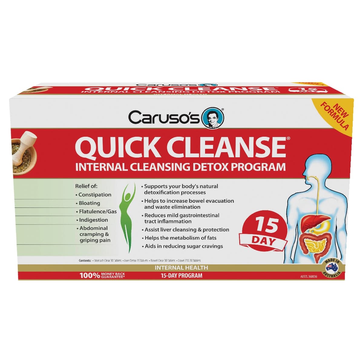 Thumbnail Carusos Quick Cleanse 15 Day Detox Program (New Formula)
