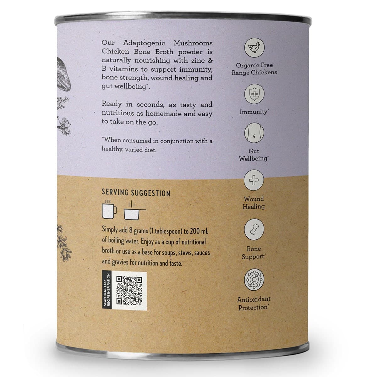 Thumbnail Nutra Naturals Chicken Bone Broth Powder Adaptogenic Mushrooms 125g