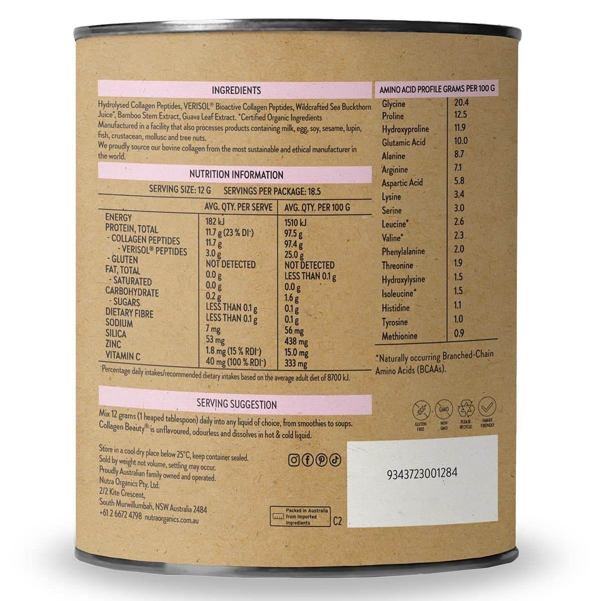 Thumbnail Nutra Naturals Collagen Beauty Powder Unflavoured 225g