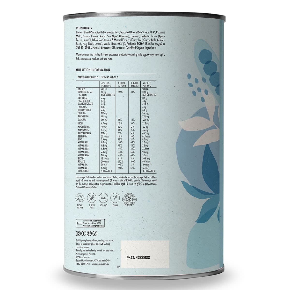 Thumbnail Nutra Naturals Thriving Family Protein+ Smooth Vanilla 450g