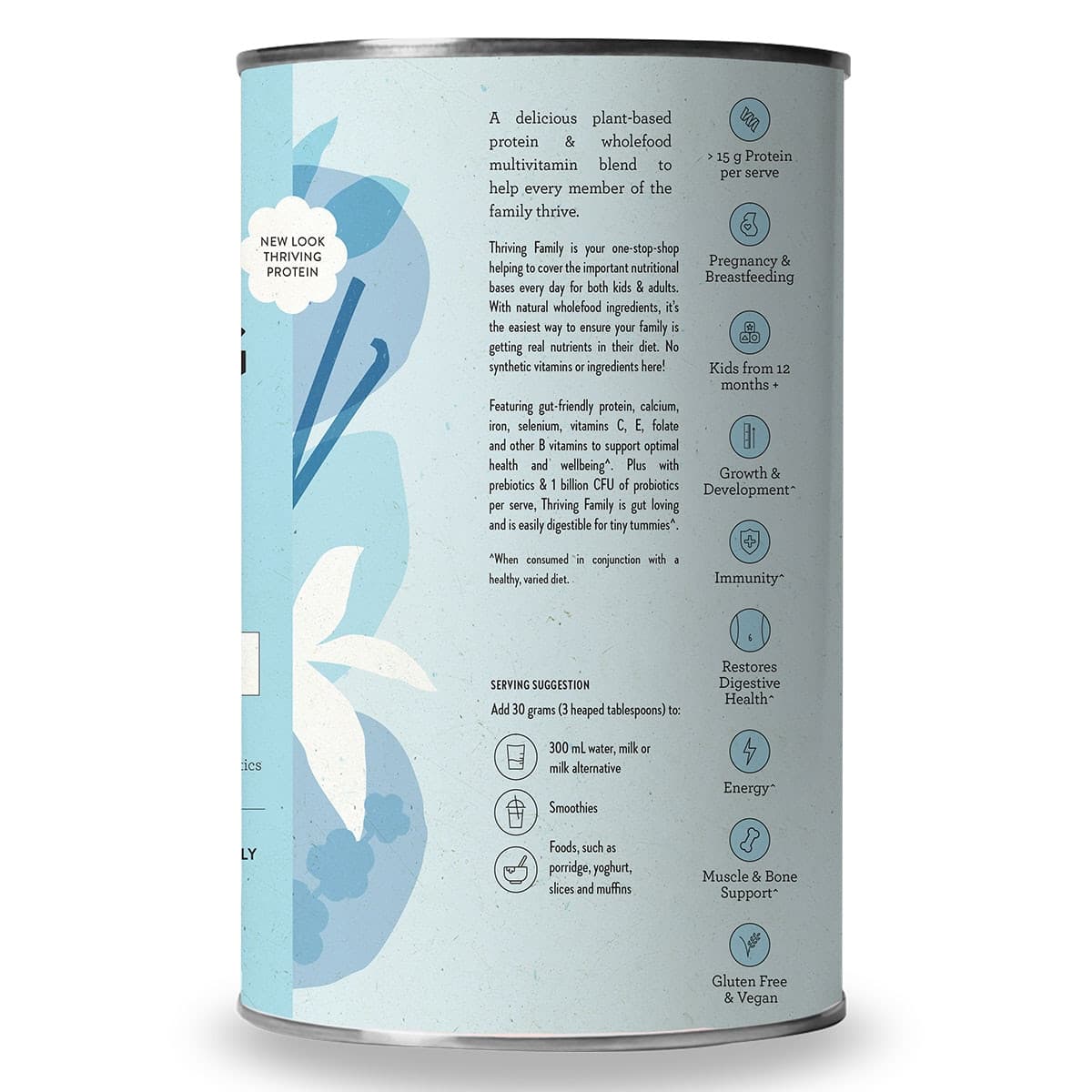 Thumbnail Nutra Naturals Thriving Family Protein+ Smooth Vanilla 450g