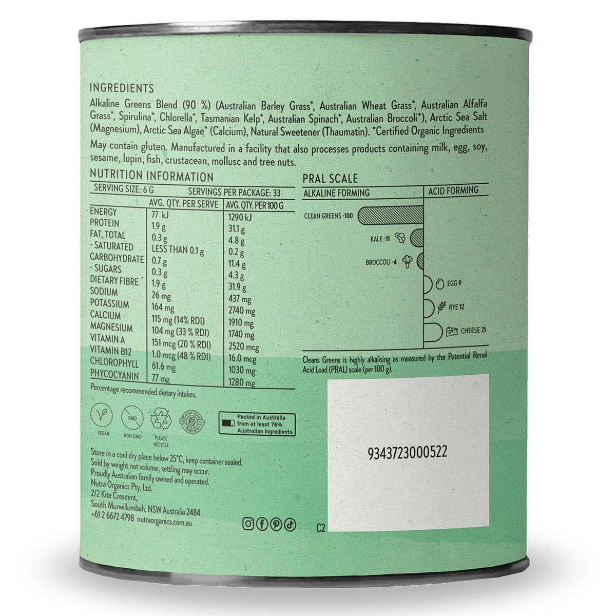 Thumbnail Nutra Naturals Clean Greens Powder 200g