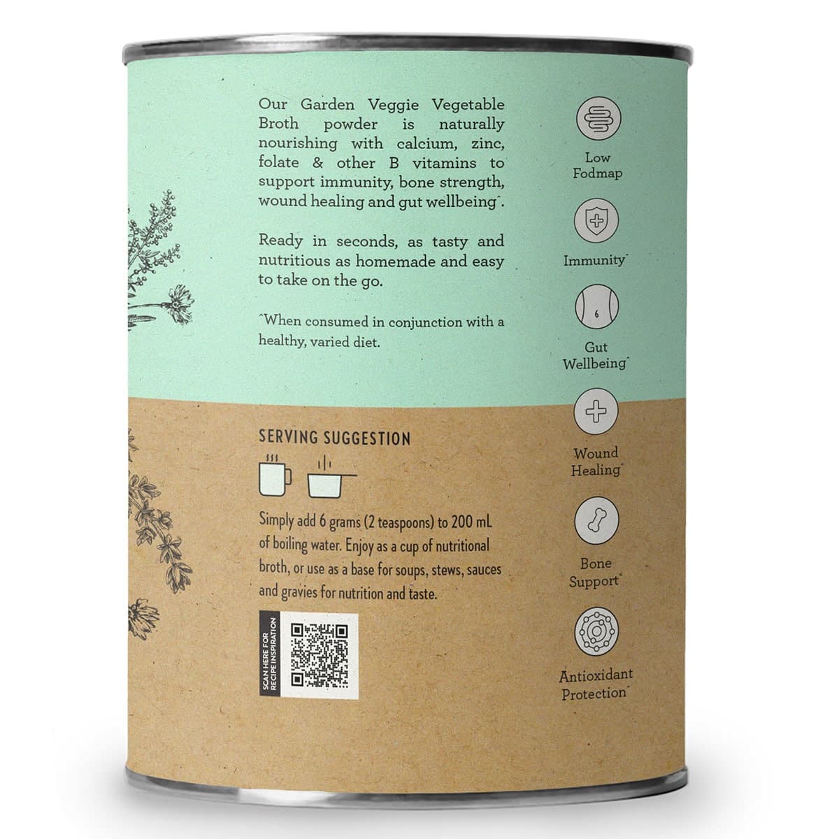 Thumbnail Nutra Naturals Vegetable Broth Powder Garden Veggie 125g