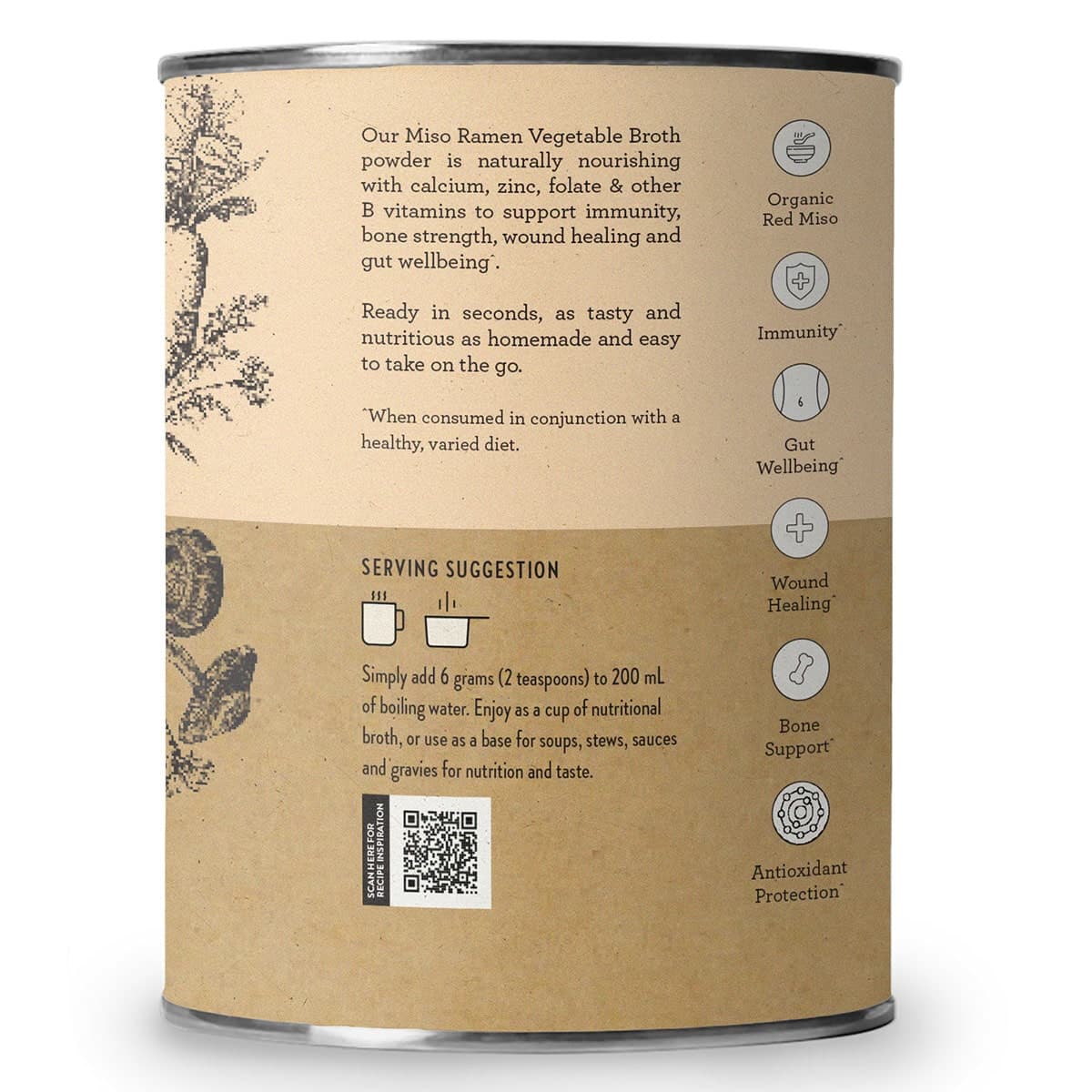 Thumbnail Nutra Naturals Vegetable Broth Powder Miso Ramen 125g