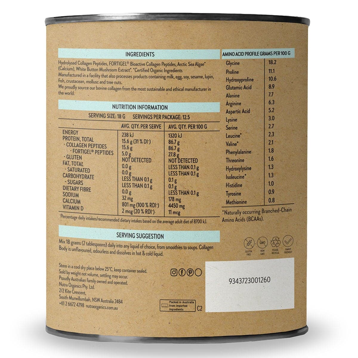 Thumbnail Nutra Naturals Collagen Body Bone Strength & Structure Powder 225g