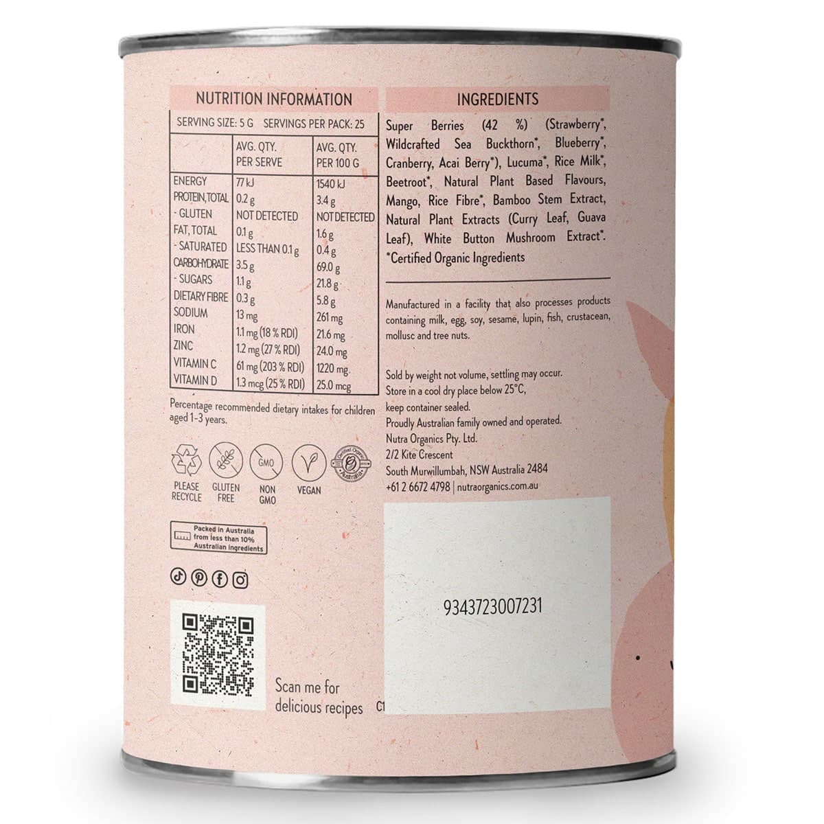Thumbnail Nutra Naturals Berry Immune 125g