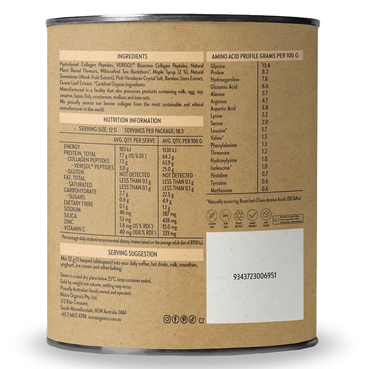 Thumbnail Nutra Naturals Collagen Beauty Caramel 225g